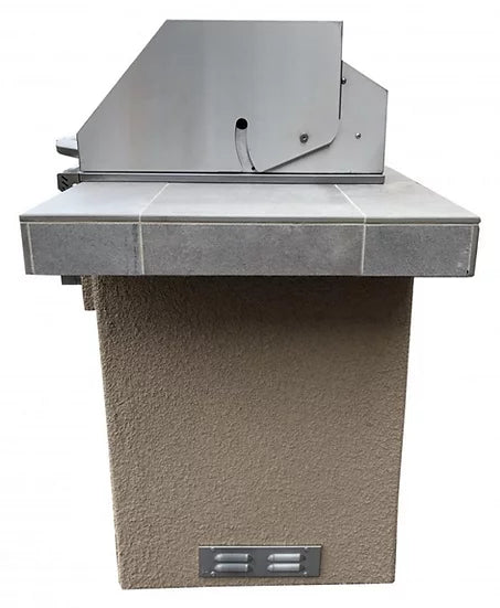 Antigua 6' BBQ Island Built In BBQ Grill Side Burner and Bar on one Side