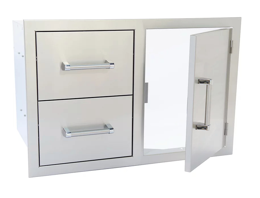 Outdoor Kitchen Stainless Steel Two Drawer - One Door Combo
