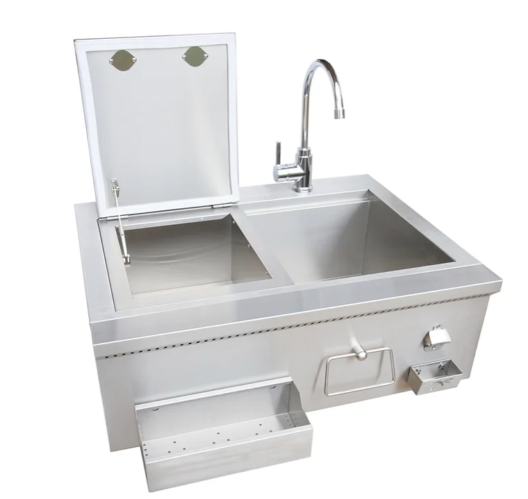 30" Built-In Bartender Cocktail Station With Sink Bottle Opener and Ice Chest